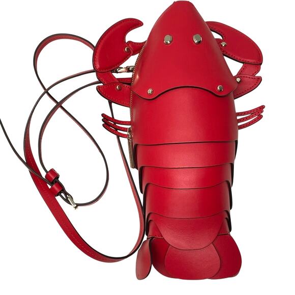 Kate Spade Lobster Purse Love Shack Red with Strap Crossbody Novelty - Picture 1 of 12